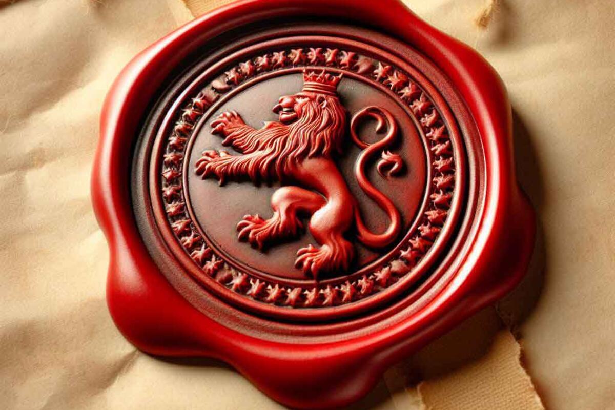 Official Arabic document being stamped for certified translation services in the UK